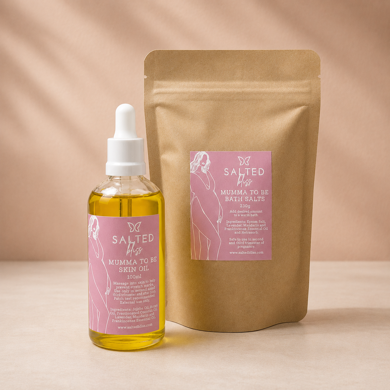Mumma to Be Bath Soak & Body Oil Set