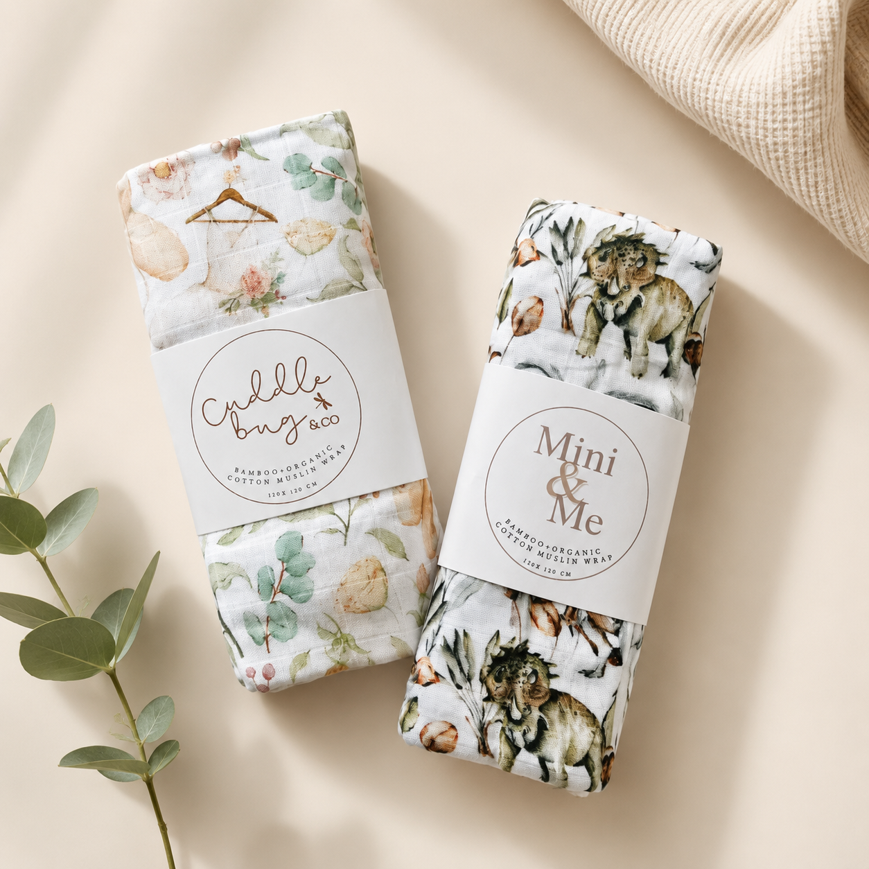 Bamboo Organic Cotton Muslin Wrap